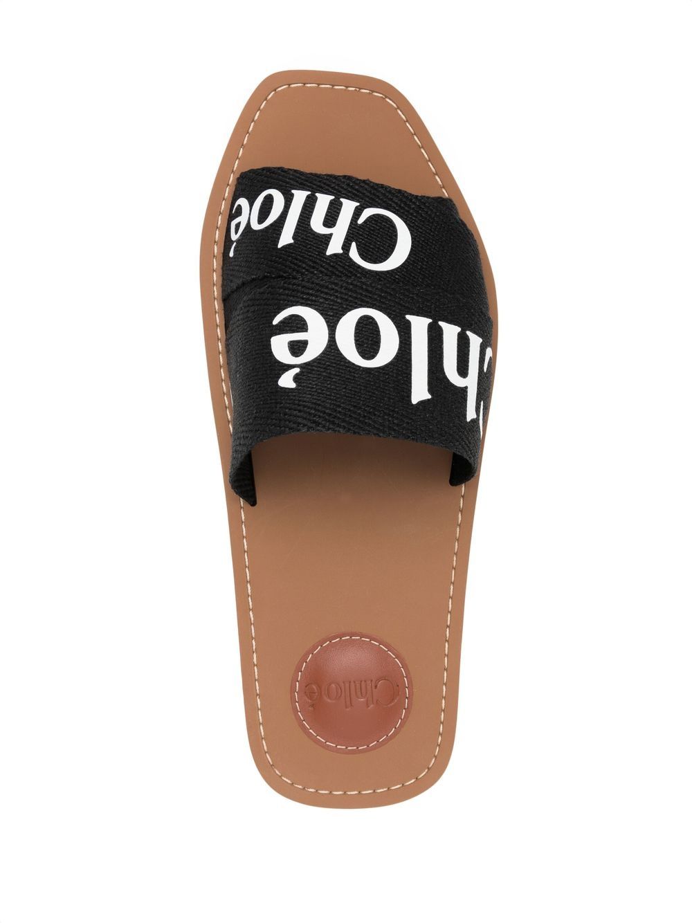 Chloé women's shops woody logo slide sandals