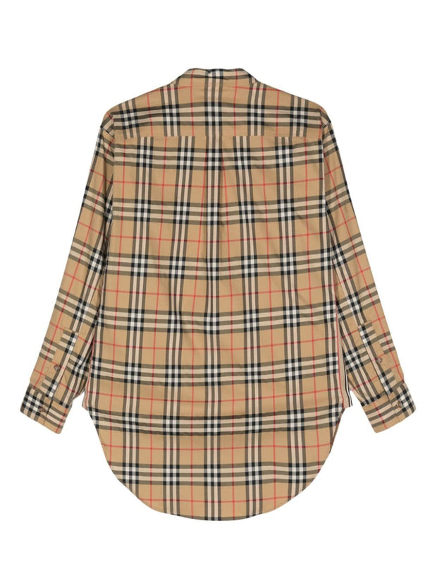 Burberry Check Shirt - Beige