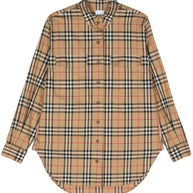 Burberry Check Shirt - Beige