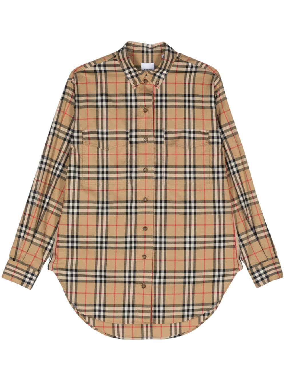 Burberry Check Shirt - Beige