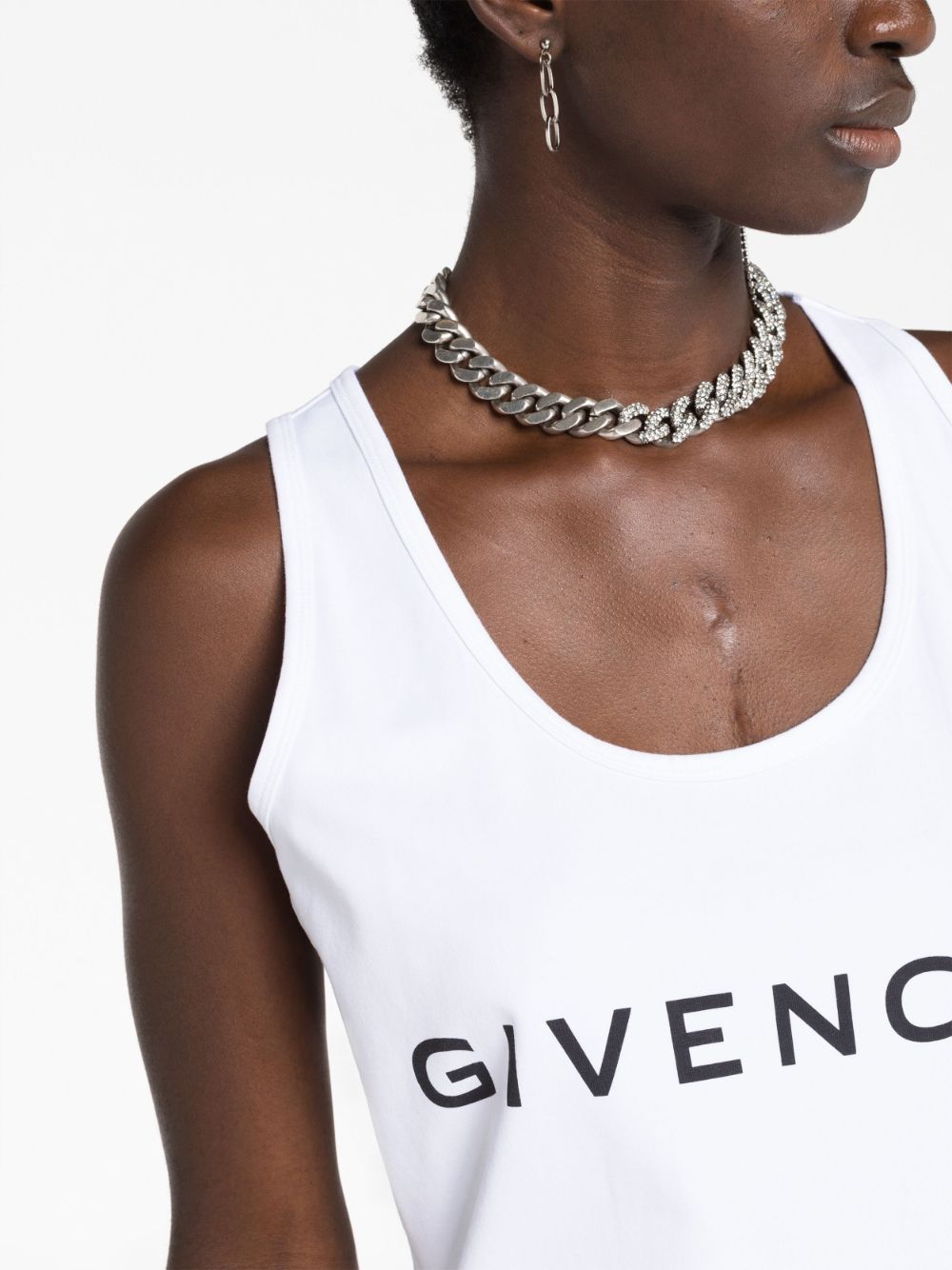 Givenchy Logo Print Tank Top White