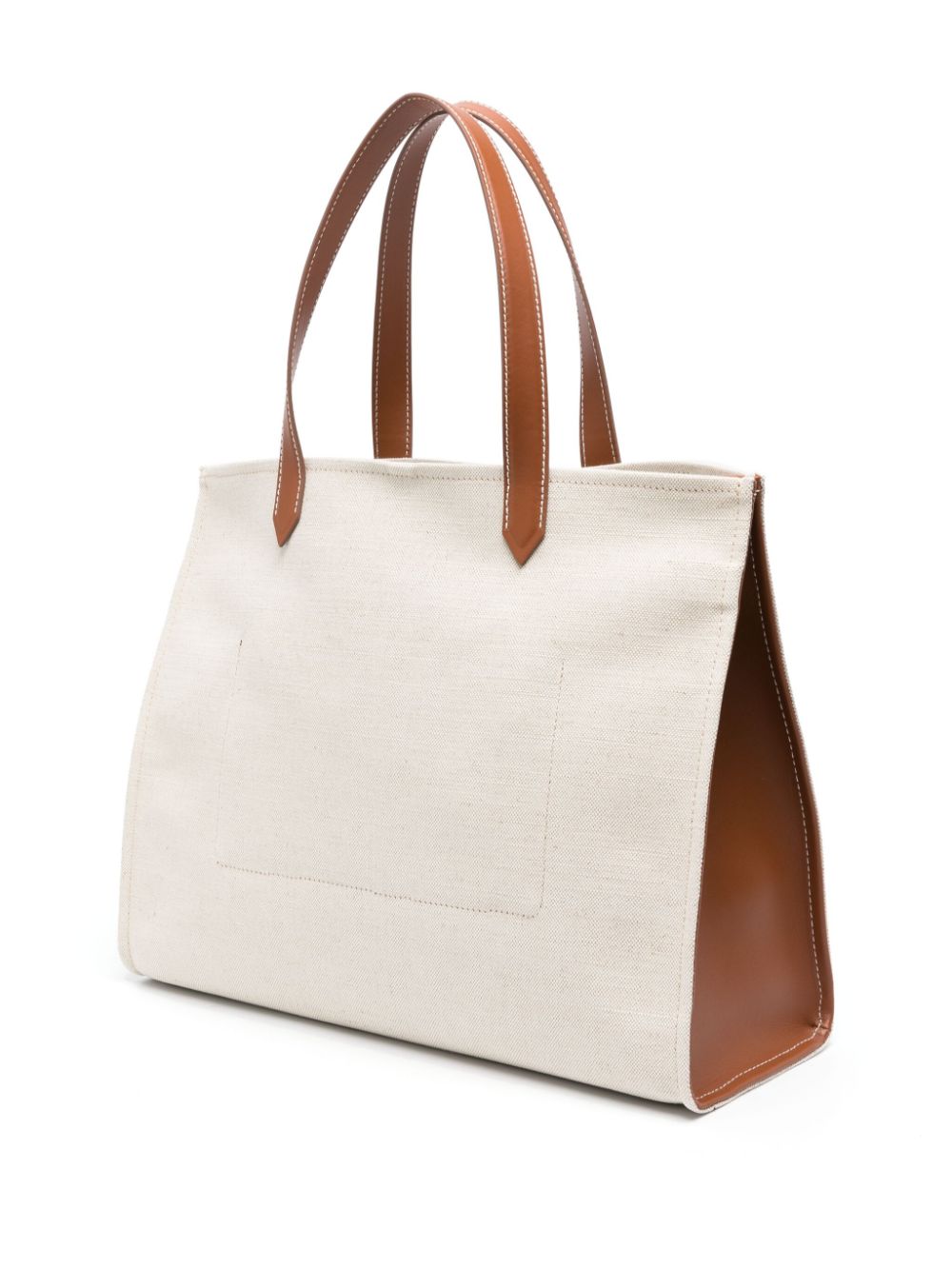 Balmain Beige Cotton-linen Blend Tote