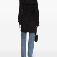 Burberry Kensington Cotton Trench Coat - Black
