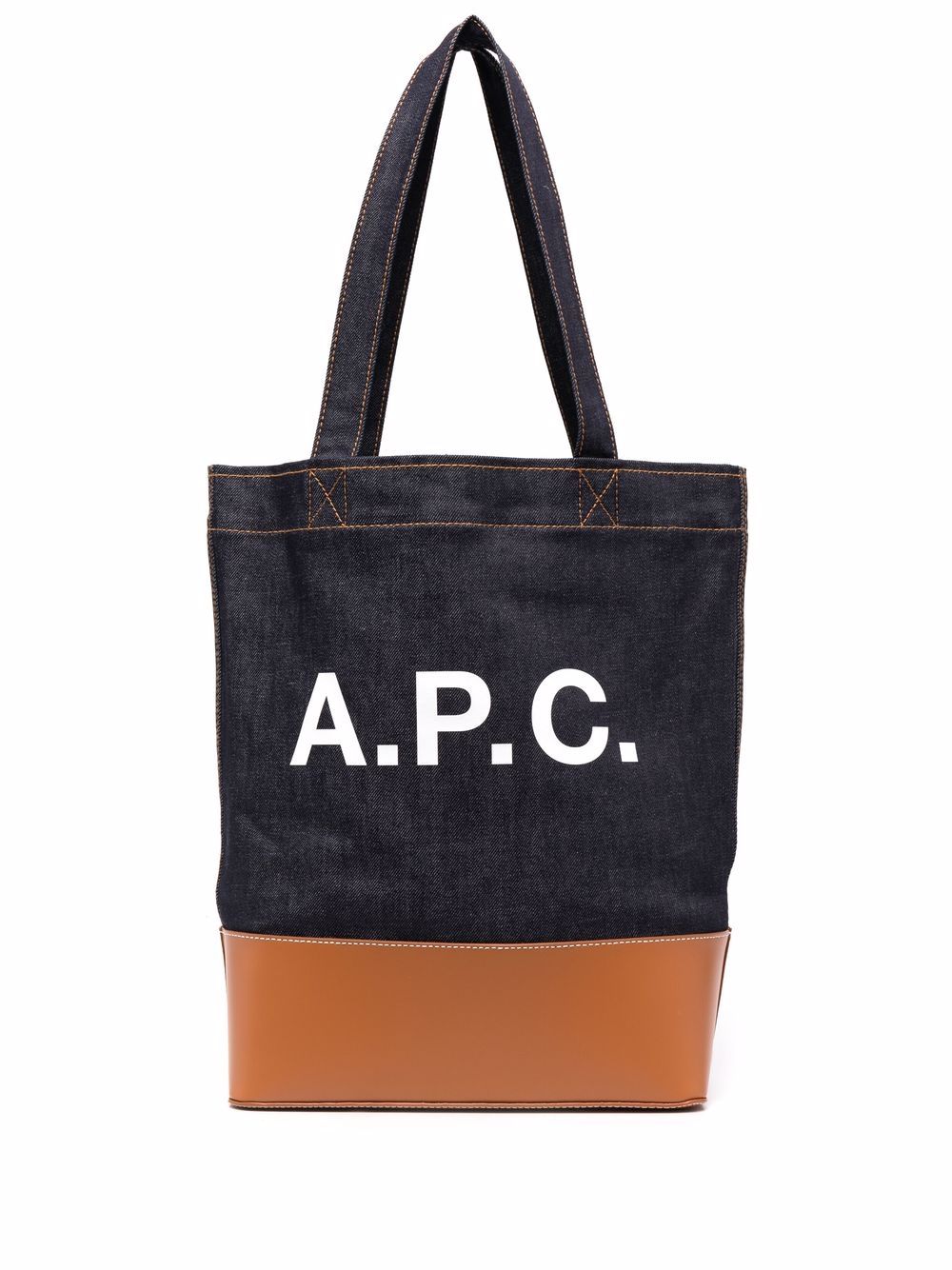 A.P.C. Denim Logo Tote Bag