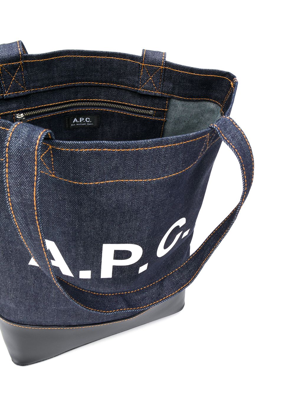 A.P.C. Denim Logo Tote Bag