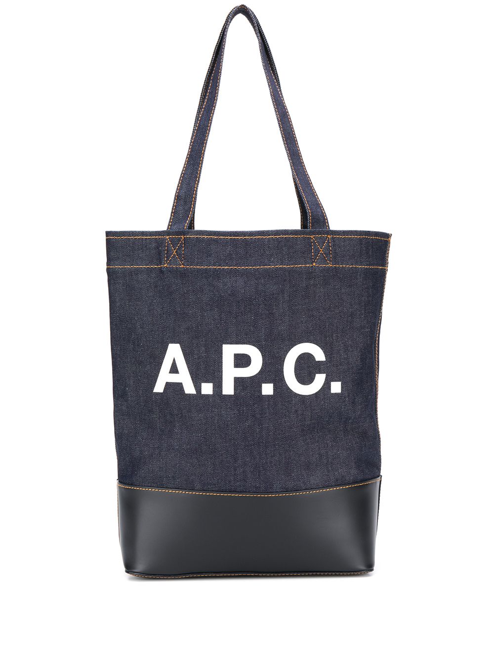 A.P.C. Denim Logo Tote Bag