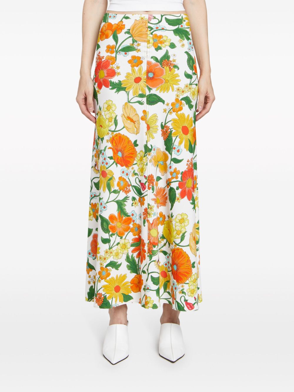 Stella McCartney Long Floral Skirt MultiColour