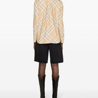 Burberry Check Shirt In Beige