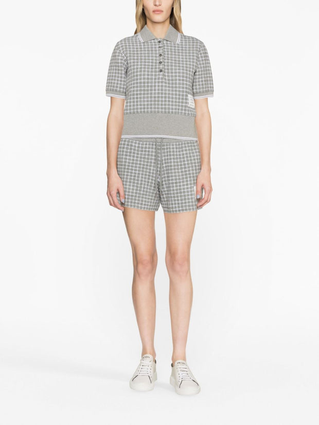 Thom Browne Check Tweed Track Shorts