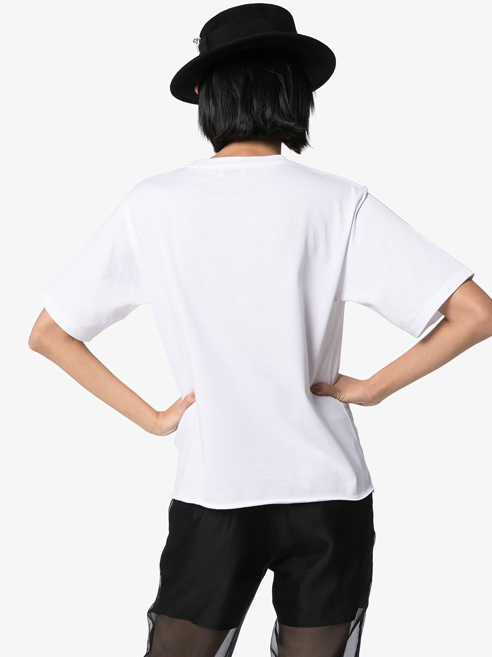 Saint Laurent Cotton Crew Neck T-shirt White