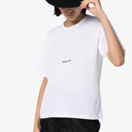 Saint Laurent Cotton Crew Neck T-shirt White