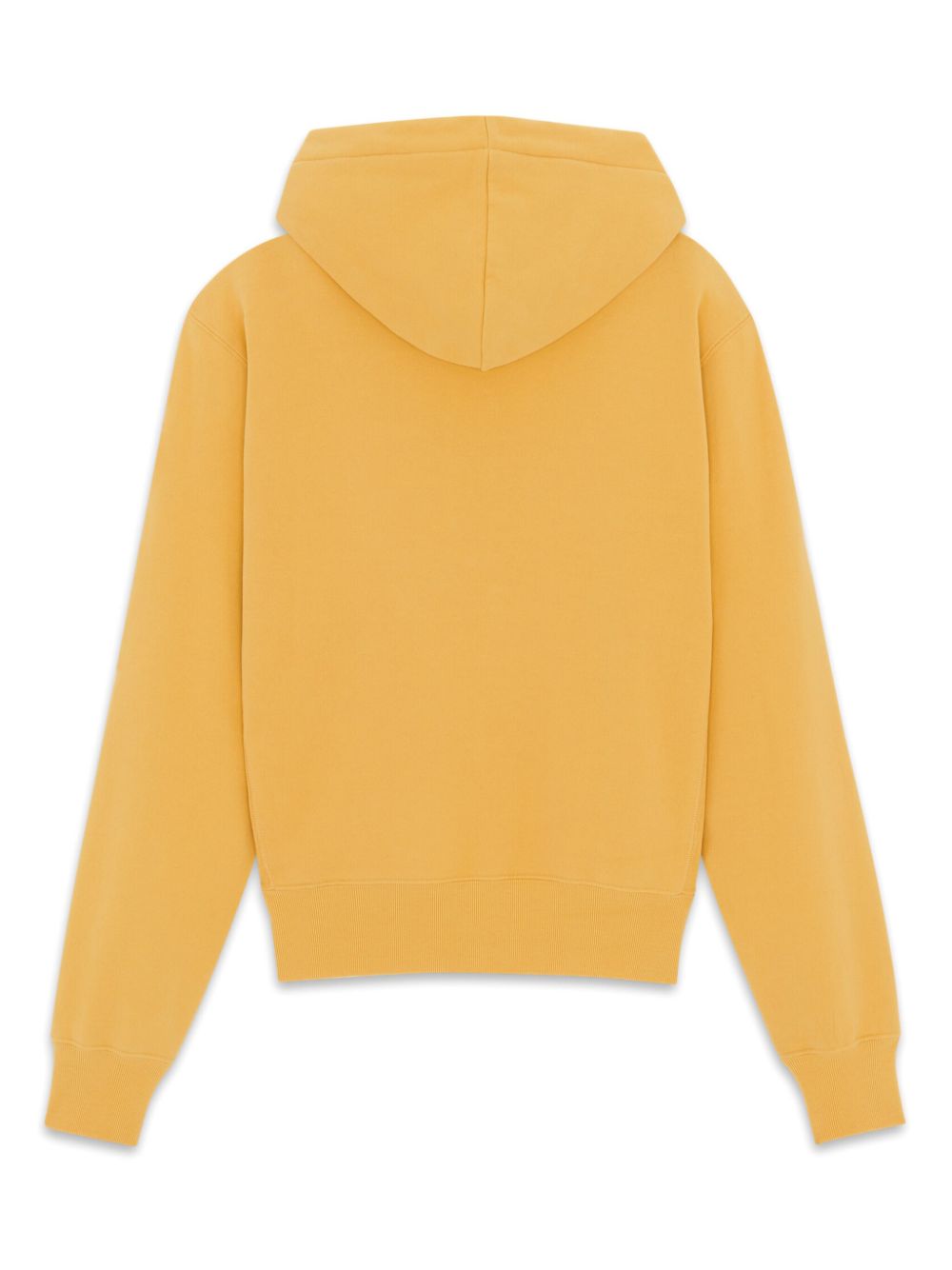 Saint Laurent Logo Print Hooded Sweatshirt Yellow