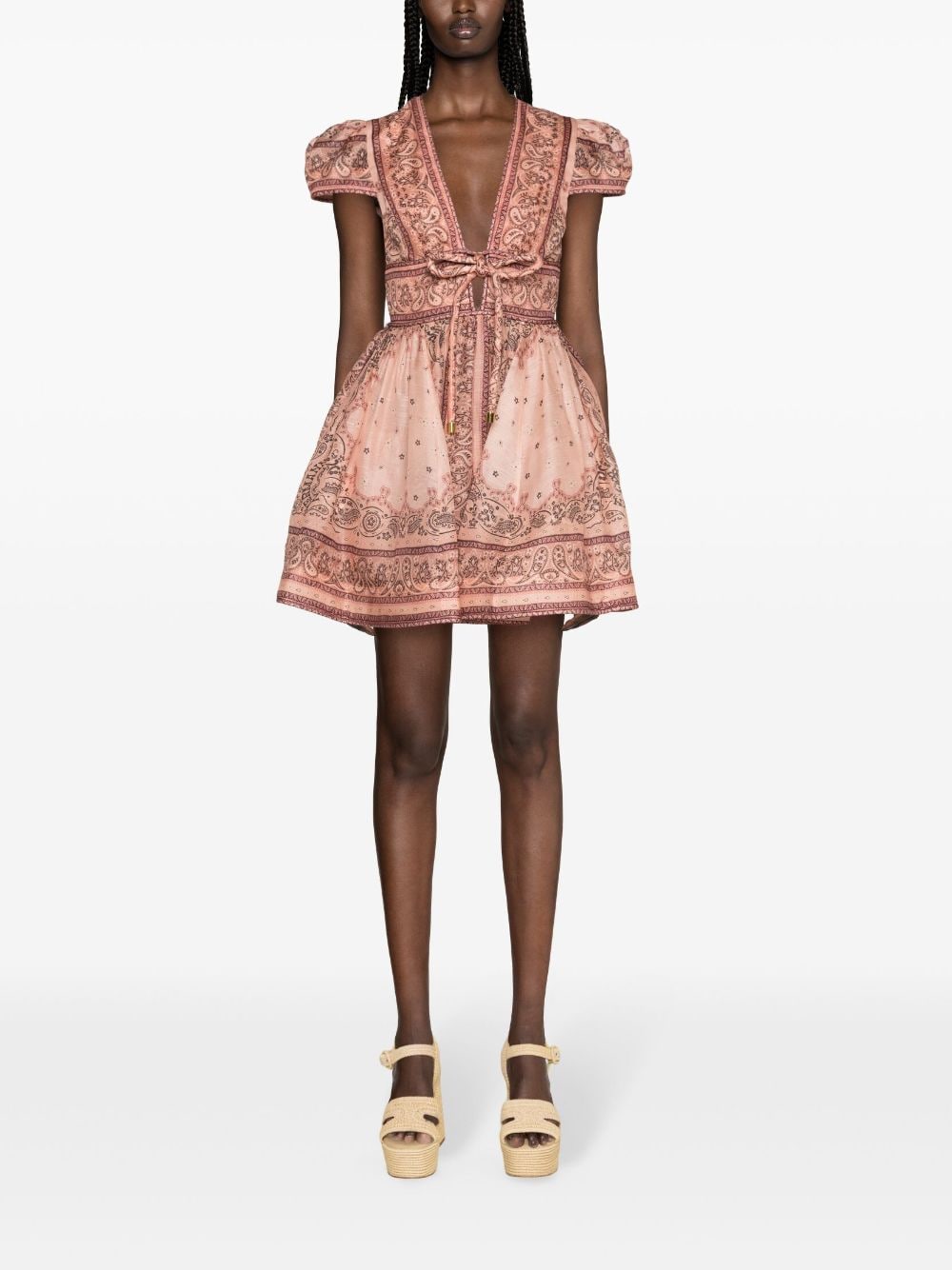 Zimmermann Matchmaker Linen-Silk Mini Dress