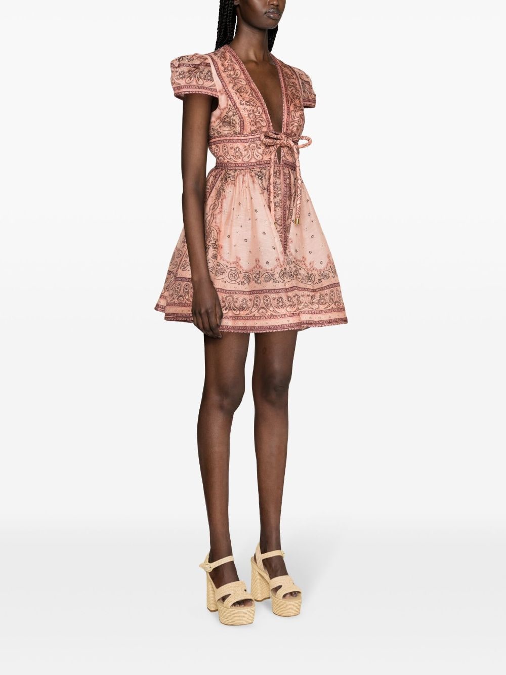 Zimmermann Matchmaker Linen-Silk Mini Dress