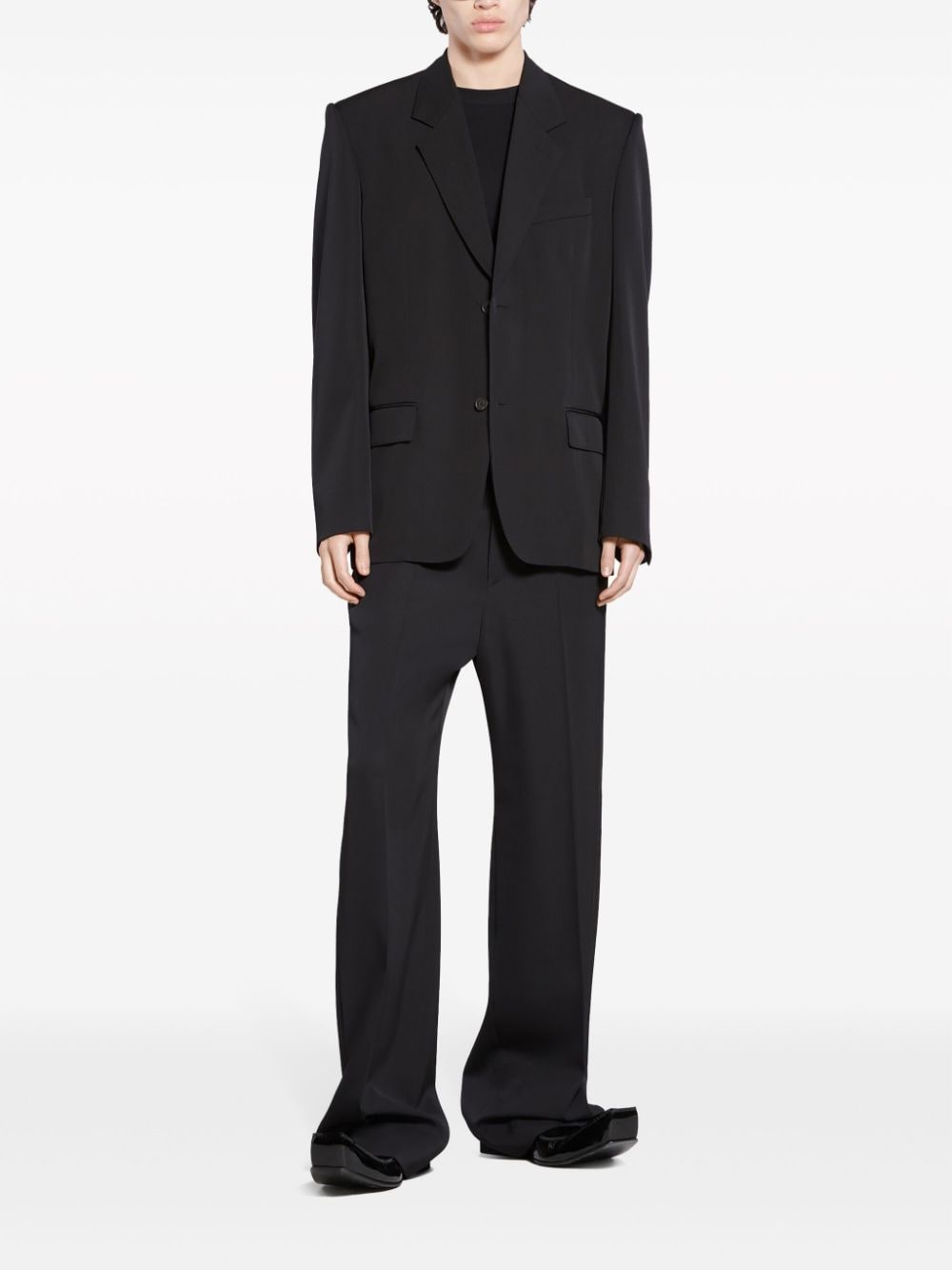 Balenciaga Single Breasted Wool Blazer