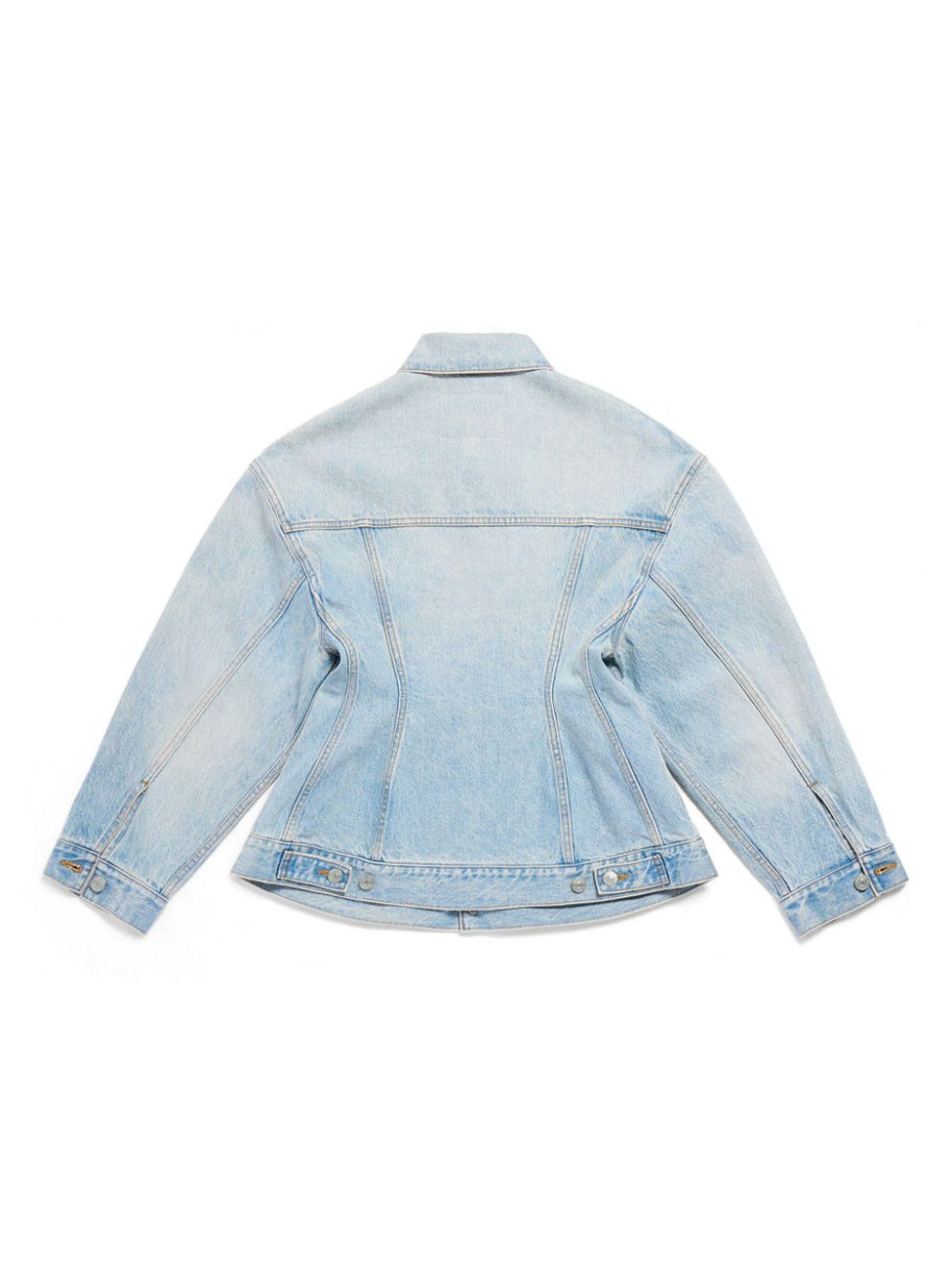 Balenciaga Denim Jacket In Clear Blue
