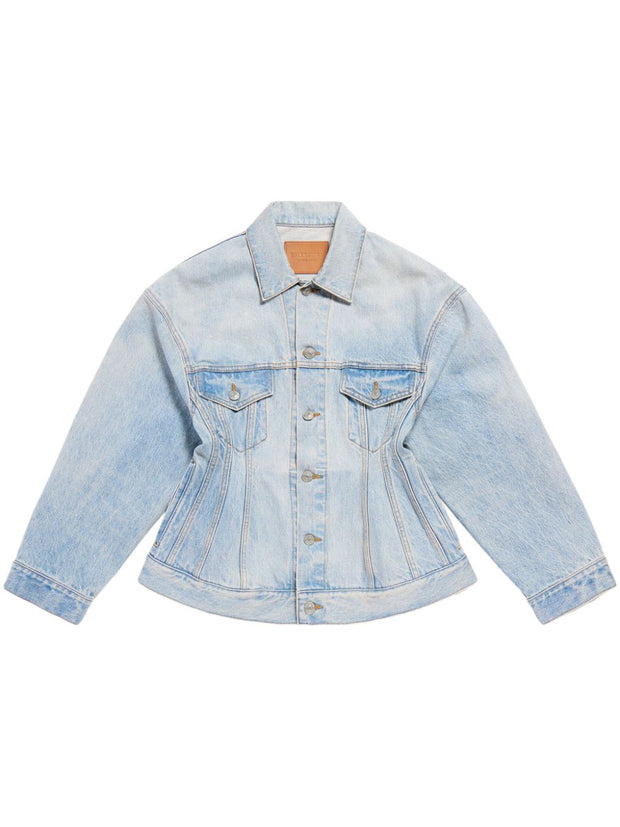 Balenciaga Denim Jacket In Clear Blue