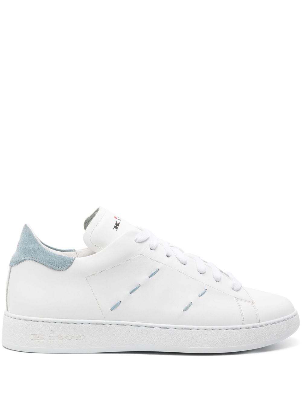 Kiton Leather Low Top Sneakers White