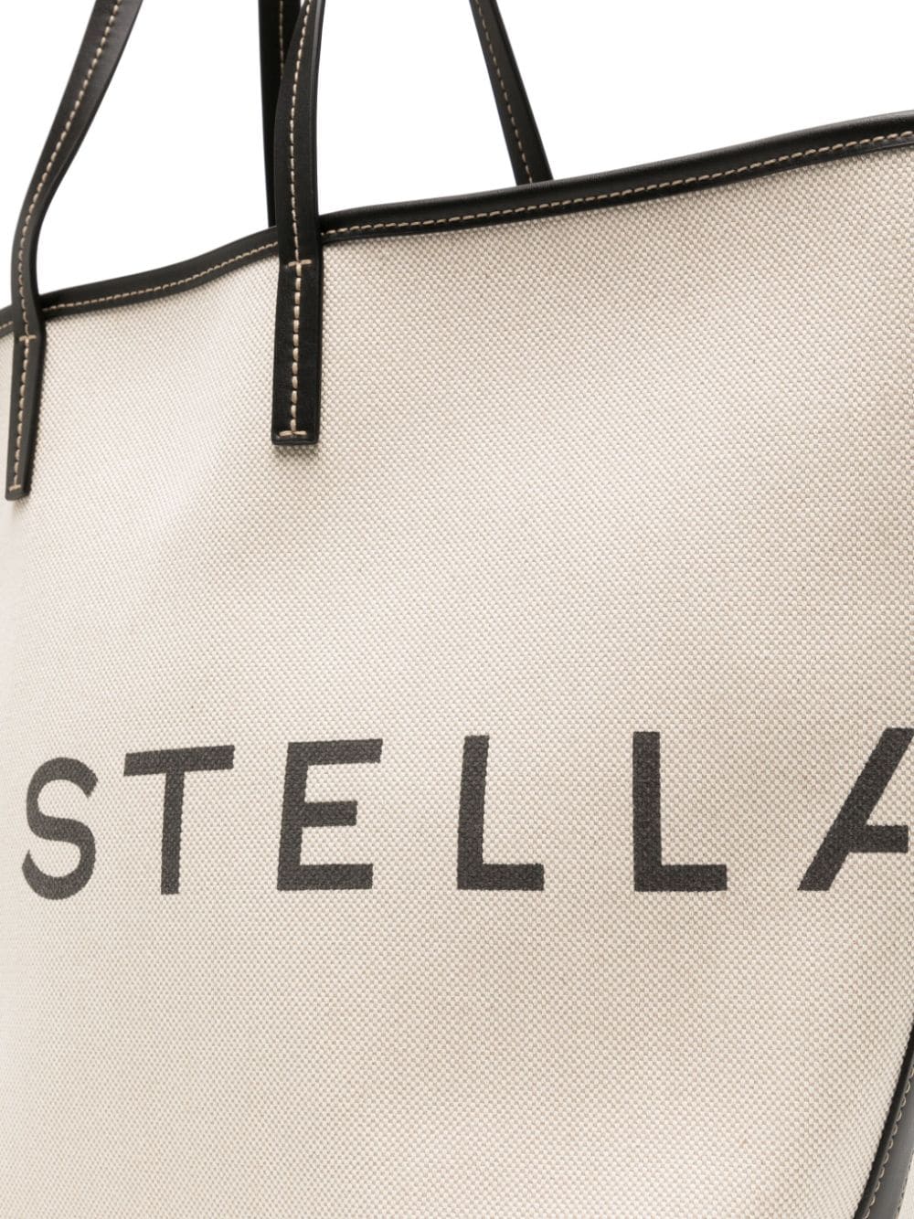 Stella McCartney Logo Print Cotton Tote Bag