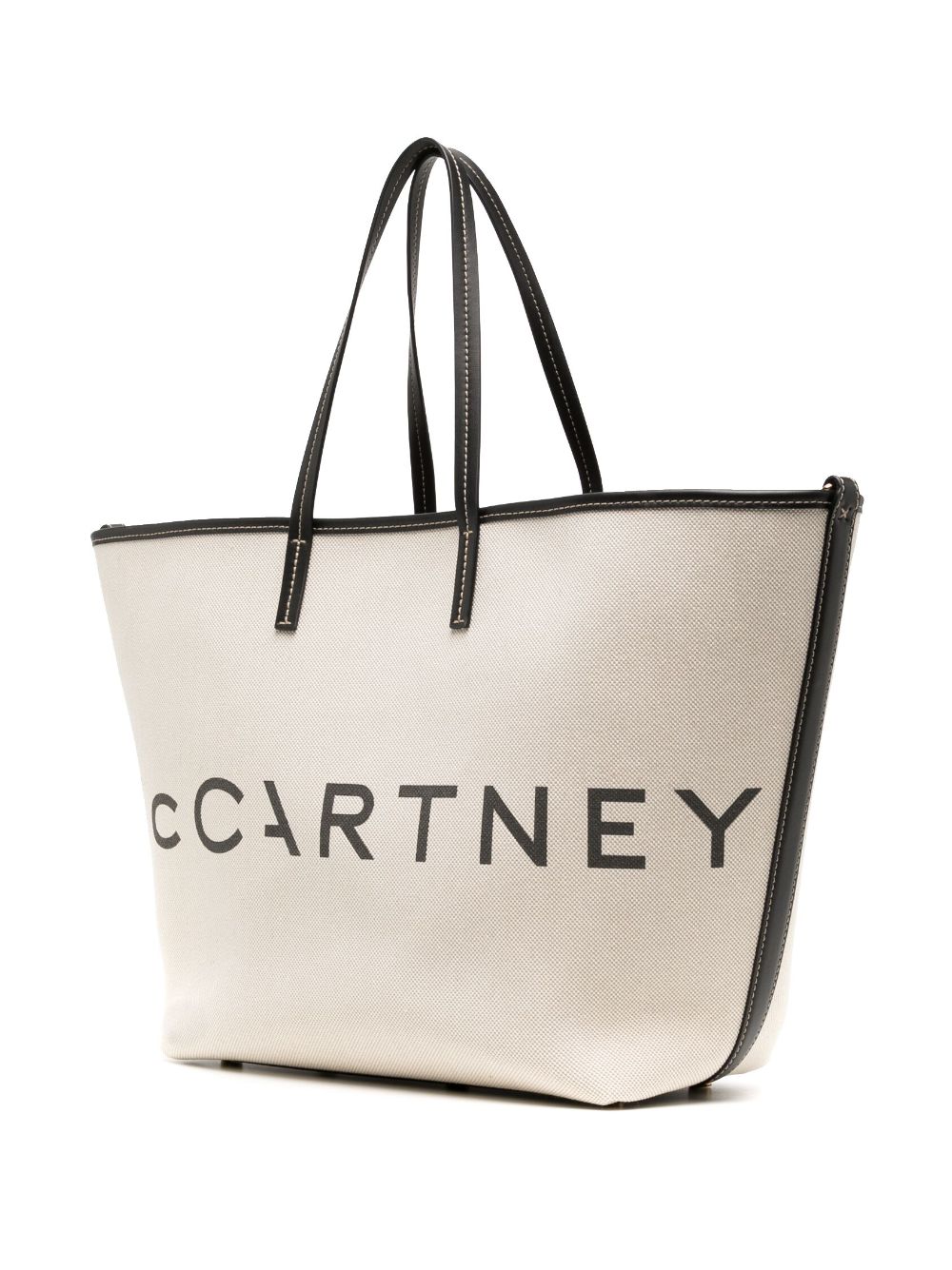 Stella McCartney Logo Print Cotton Tote Bag