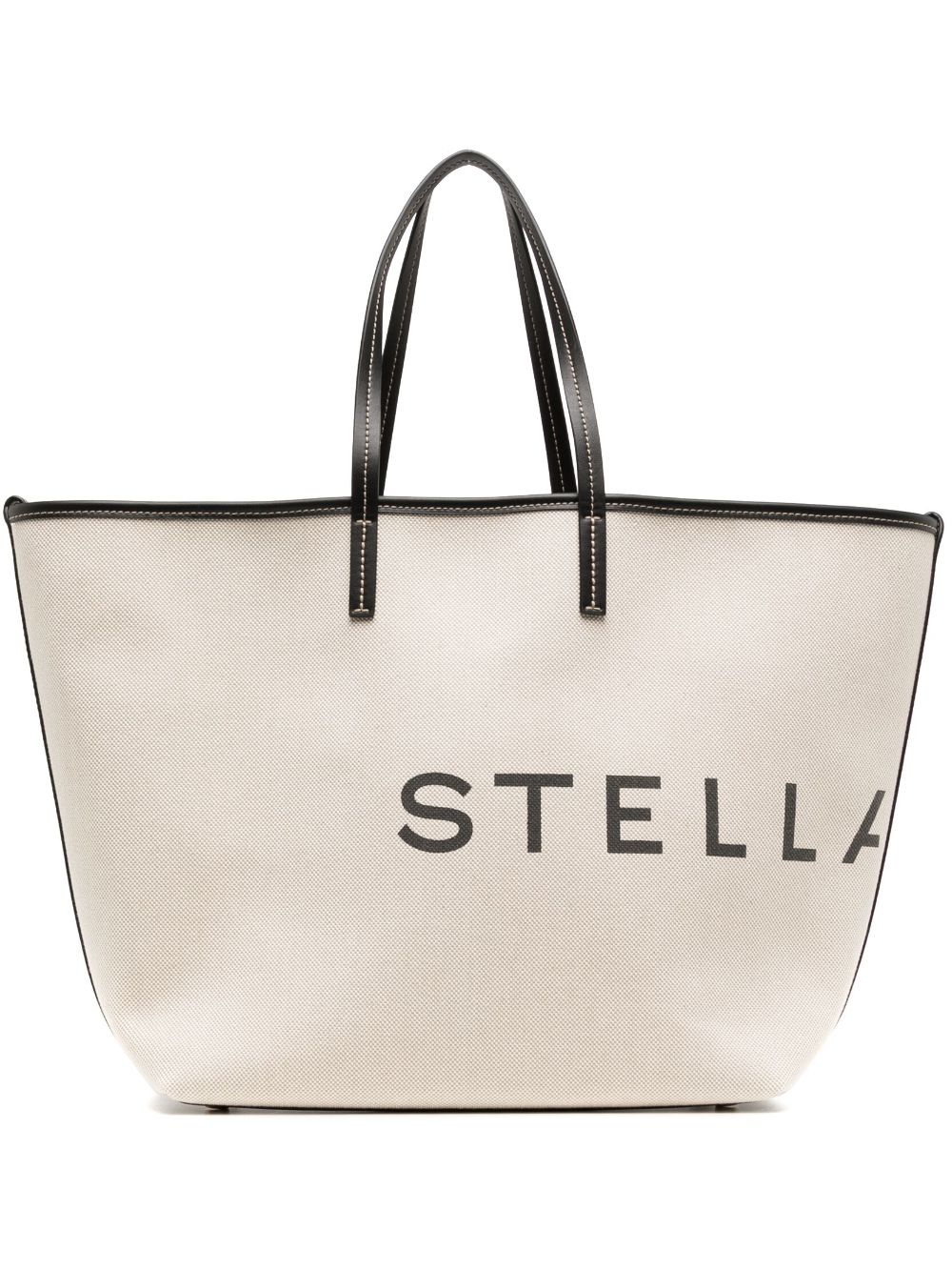 Stella McCartney Logo Print Cotton Tote Bag