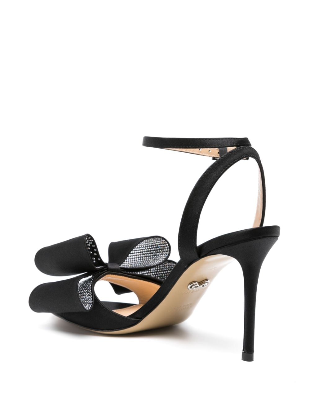 Mach & Mach Oversized Bow Satin Sandals