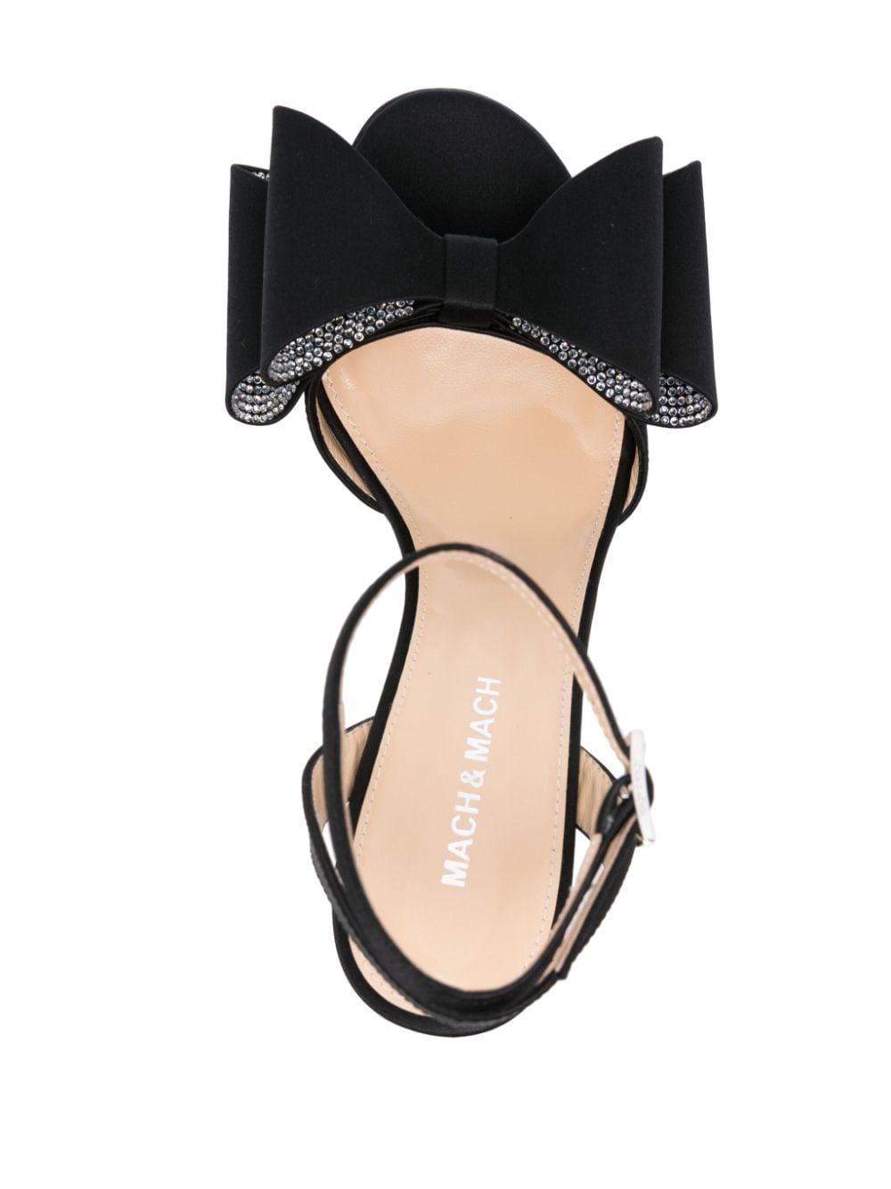 Mach & Mach Oversized Bow Satin Sandals