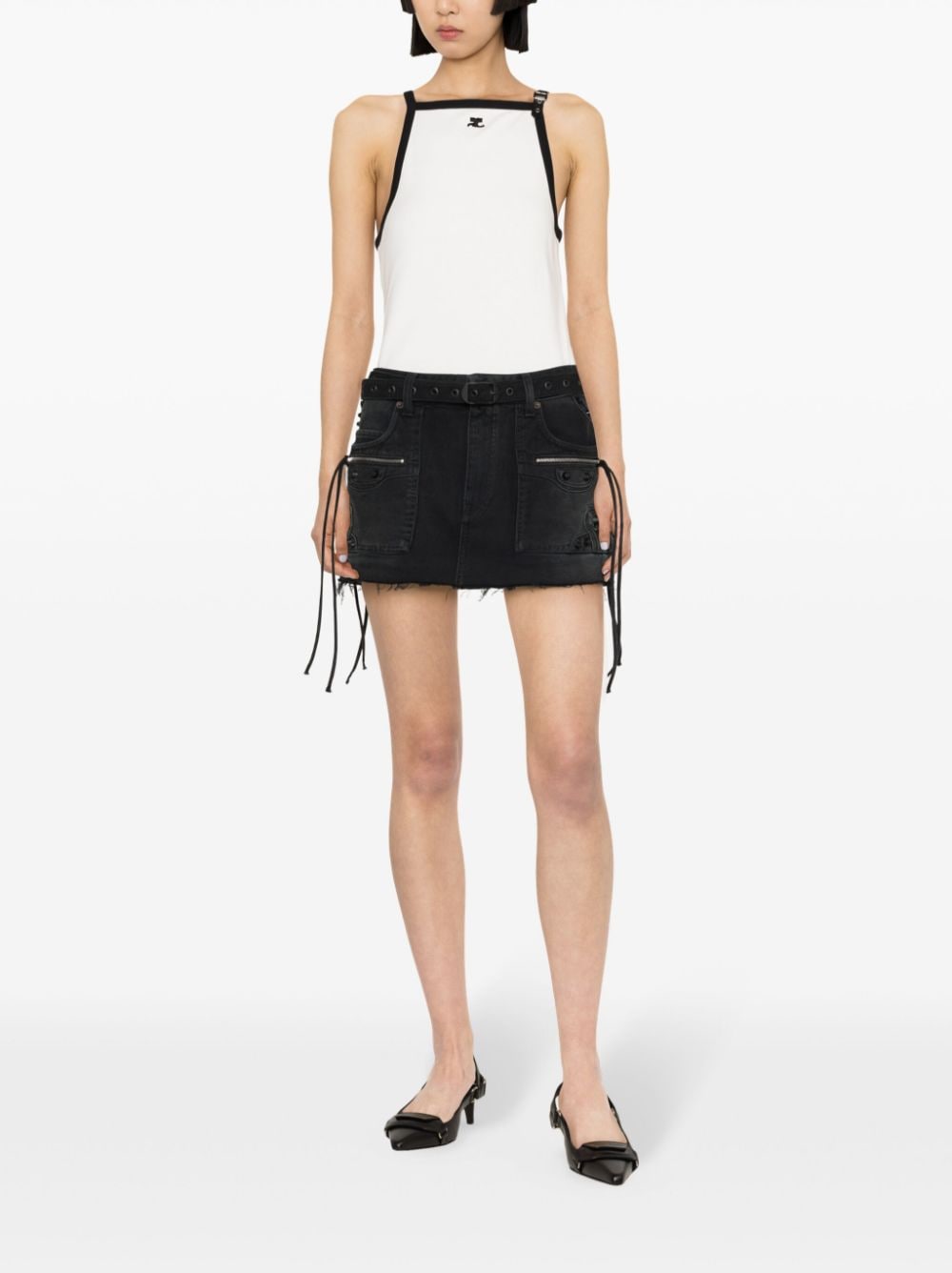 Courreges Cotton Jersey Halterneck Top