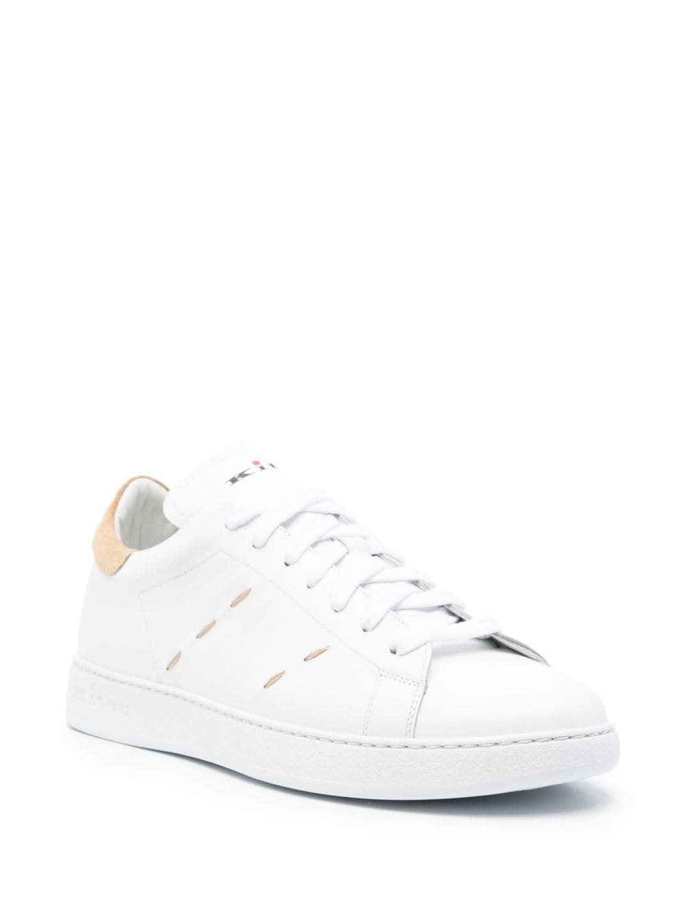 Kiton Leather Low Top Sneakers White