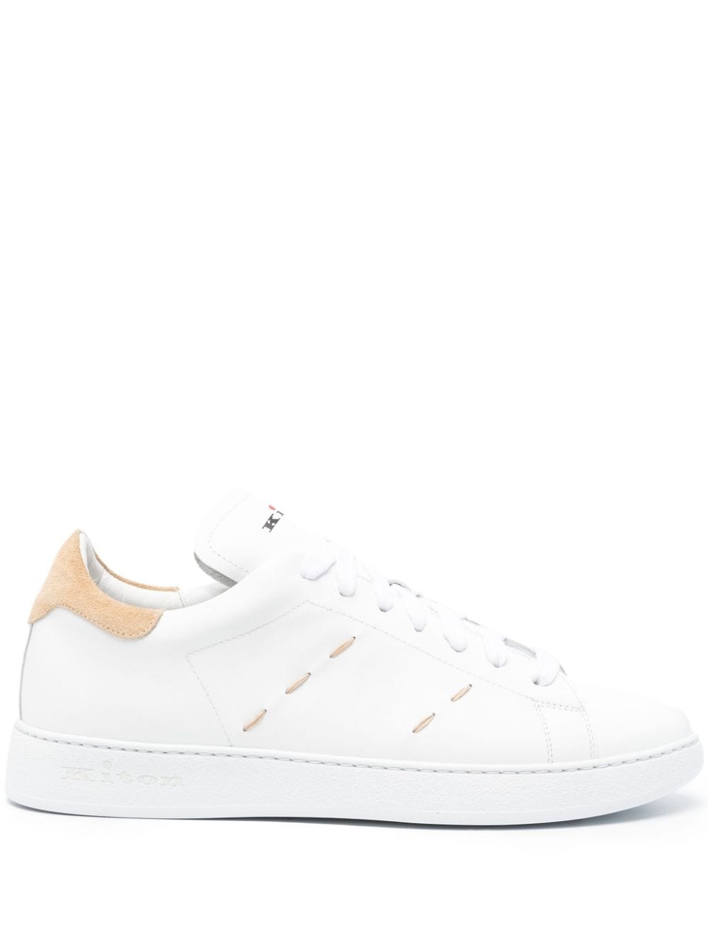 Kiton Leather Low Top Sneakers White