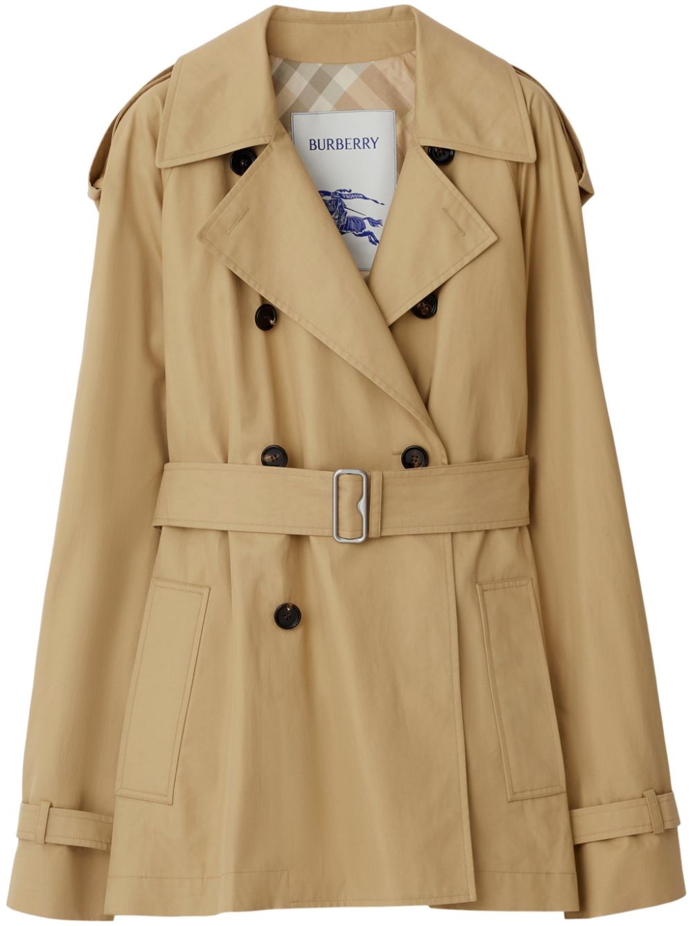 Burberry Double Breasted Belted Trench Coat