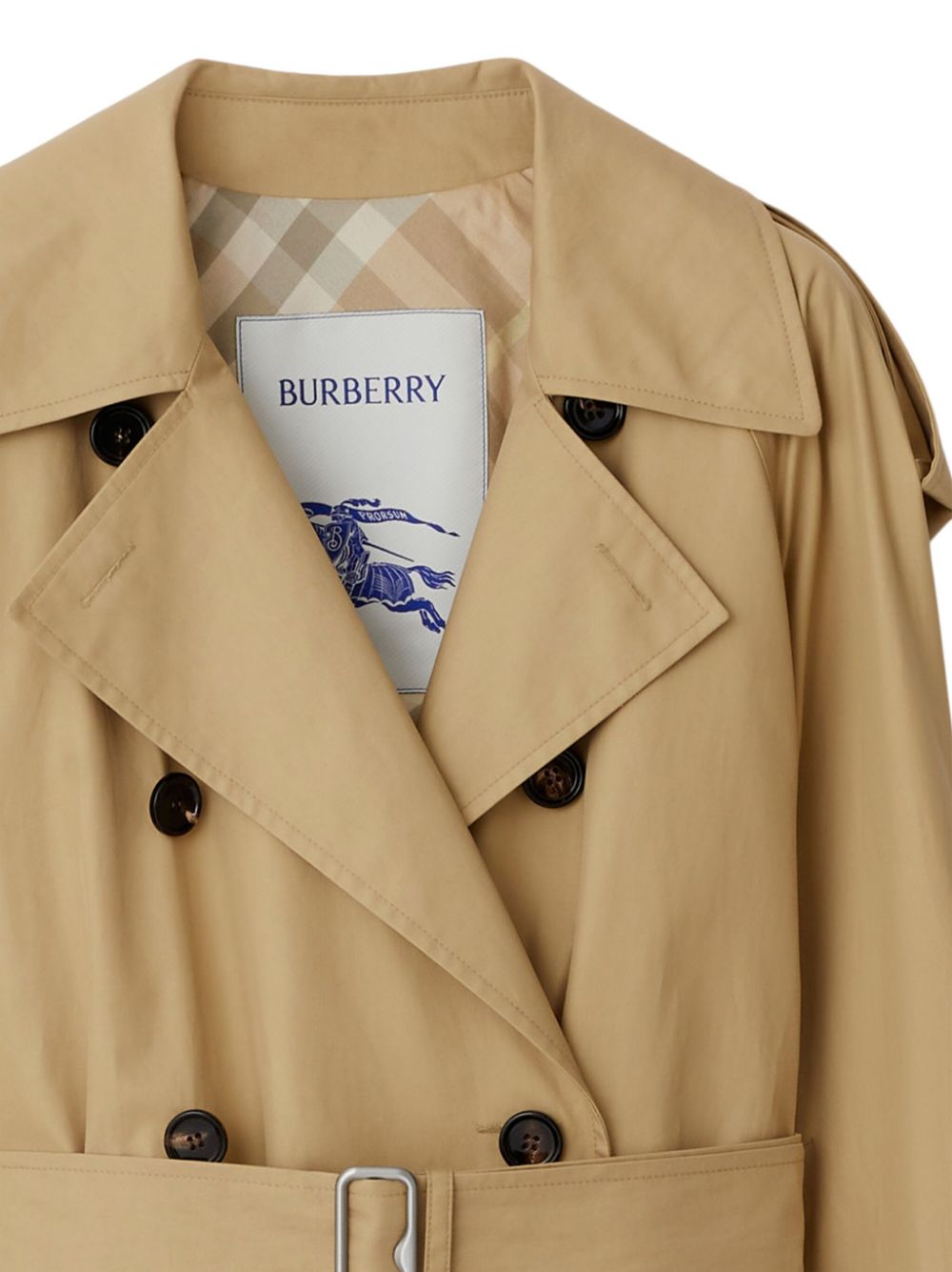 Burberry Double Breasted Belted Trench Coat