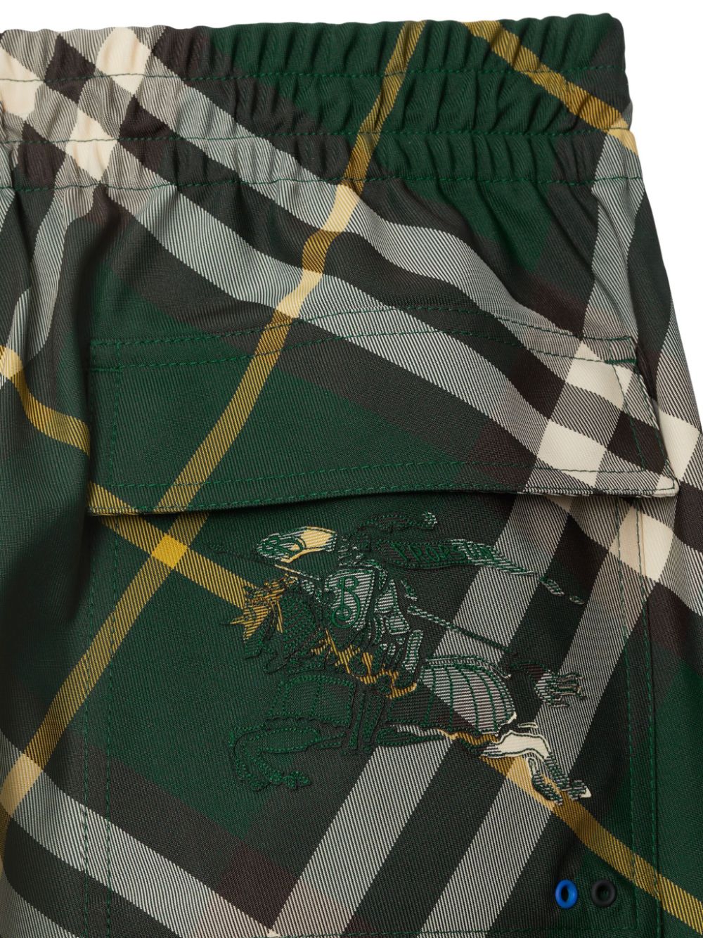 Burberry Check Trousers In Green