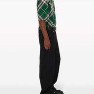 Burberry Check Cotton Shirt In Green