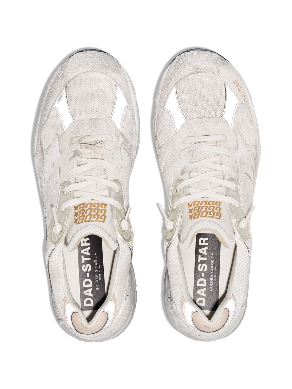 Golden Goose Dad-Star Sneakers Silver