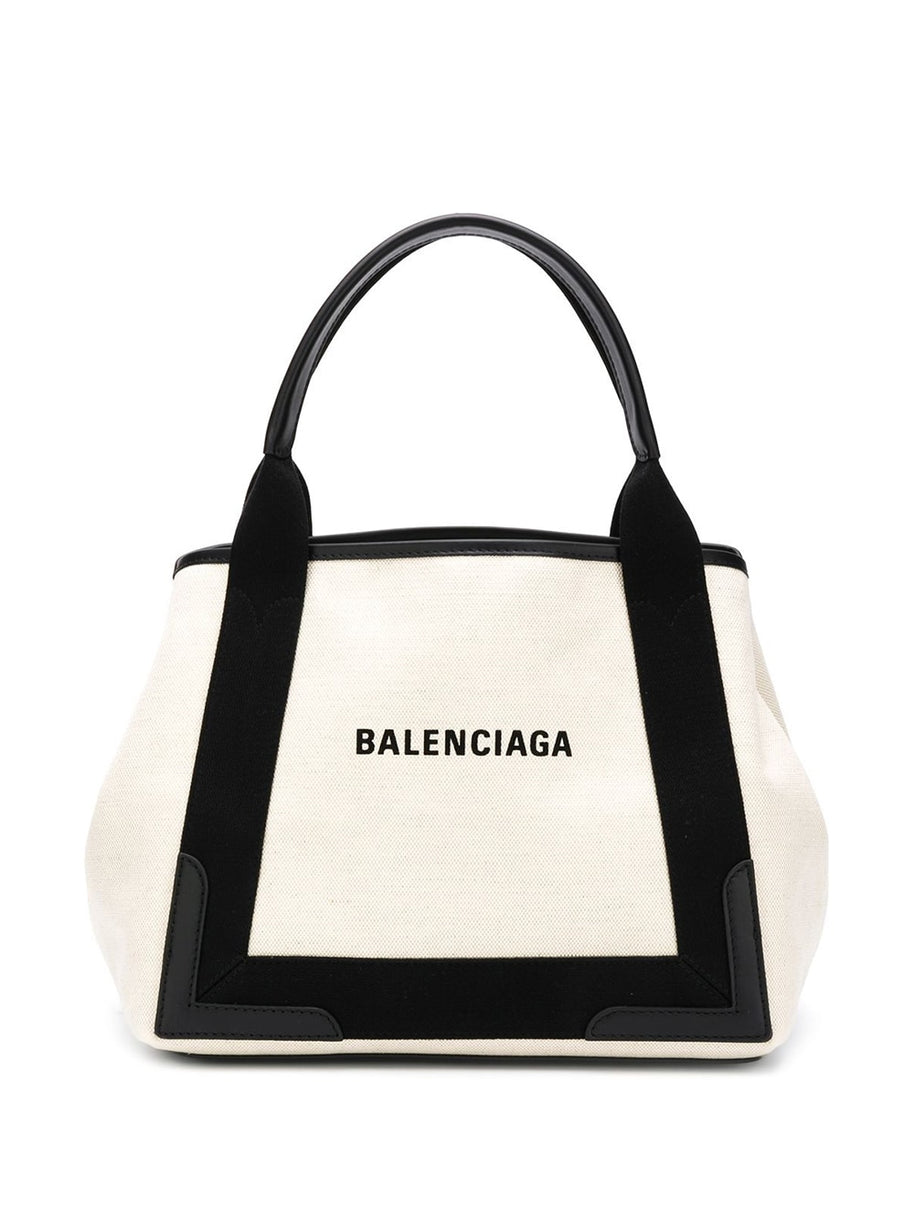 Balenciaga Cabas Canvas Tote With Removable Pouch