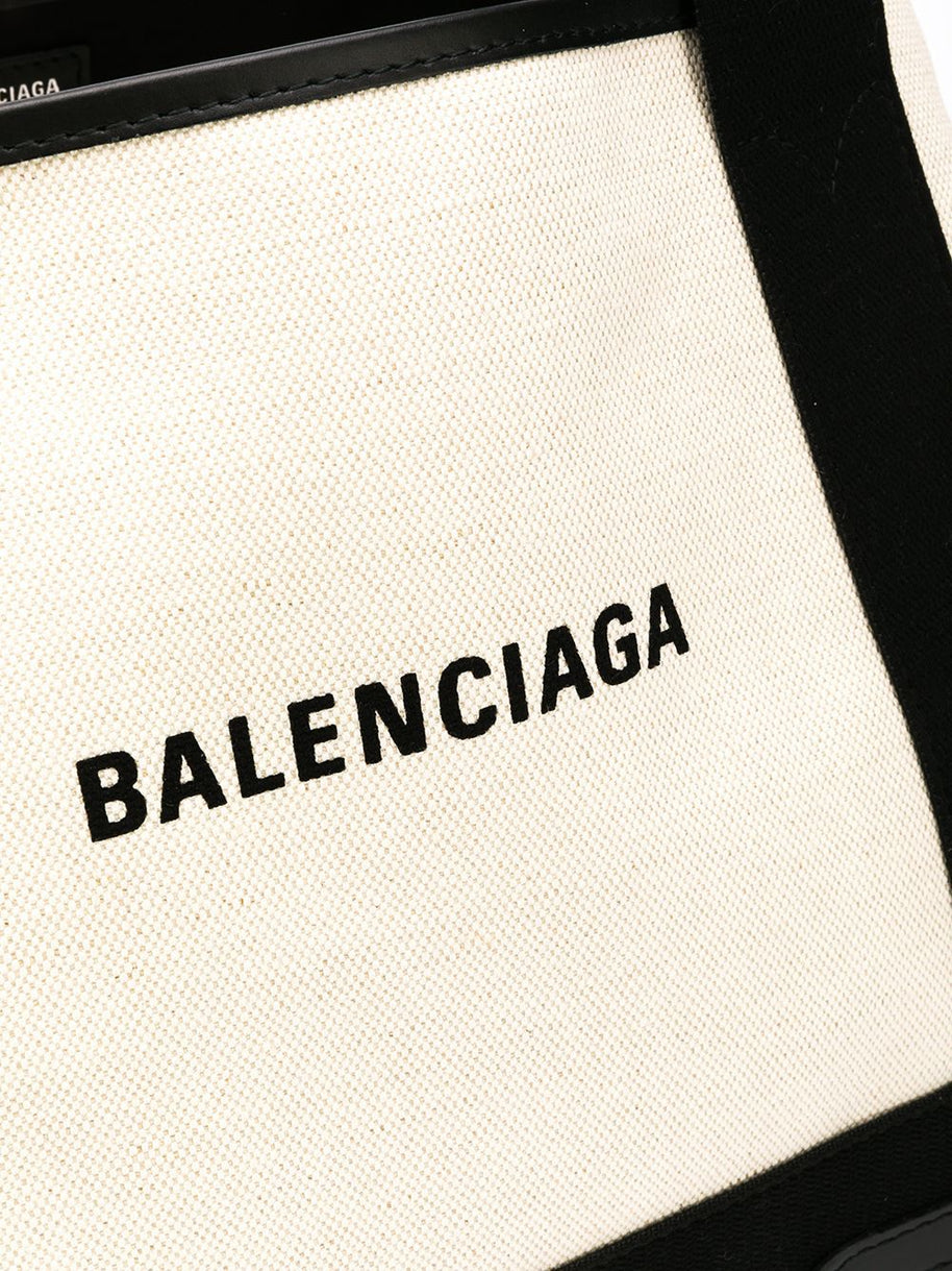 Balenciaga Cabas Canvas Tote With Removable Pouch