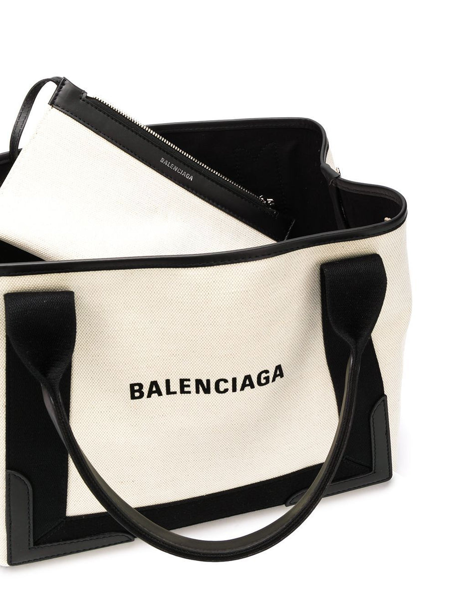 Balenciaga Cabas Canvas Tote With Removable Pouch