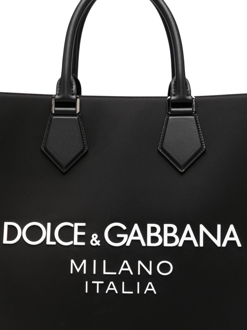 Dolce & Gabbana Nylon Logo Tote Bag Black