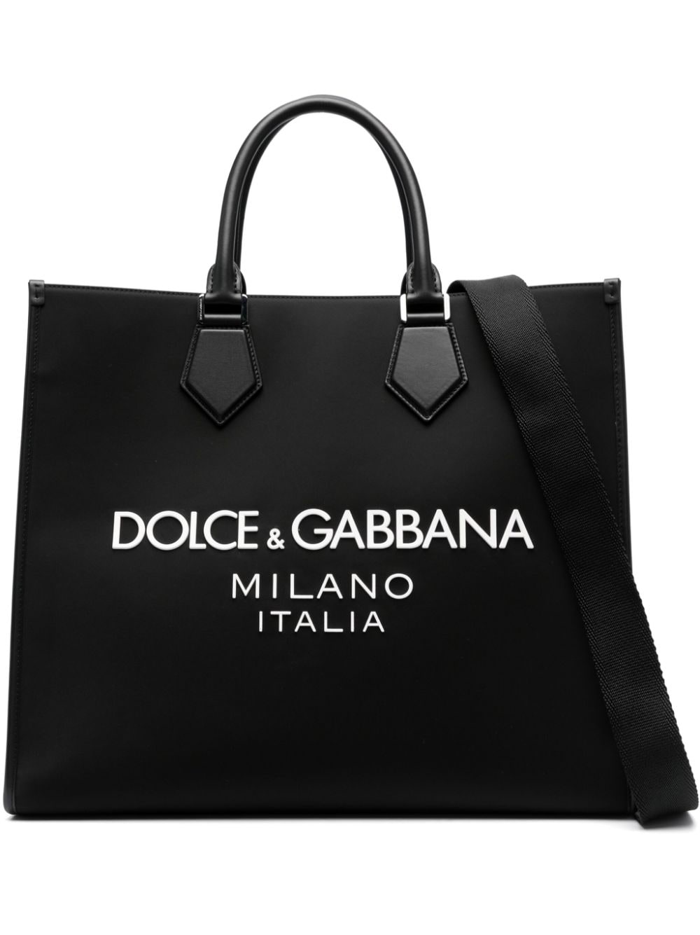 Dolce & Gabbana Nylon Logo Tote Bag Black