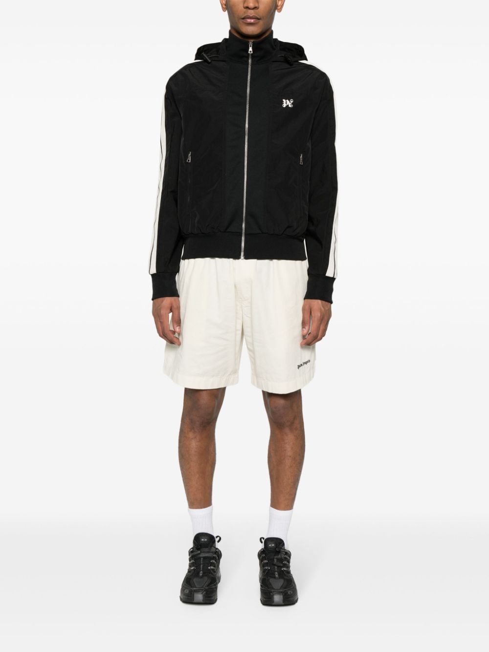 Palm Angels Contrast Band Track Jacket - Black