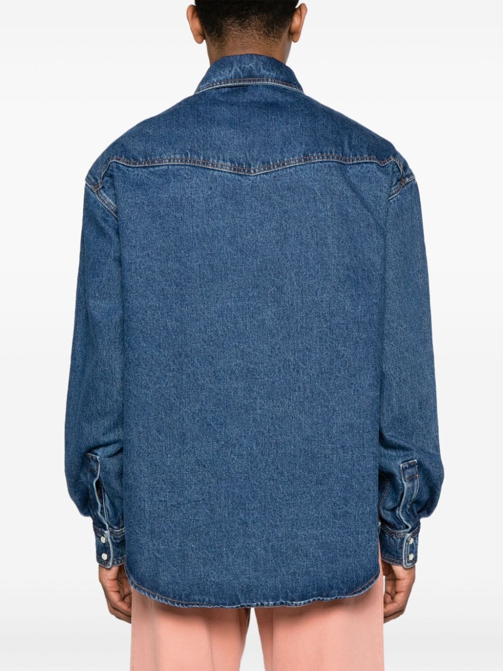 Palm Angels Denim Shirt Blue