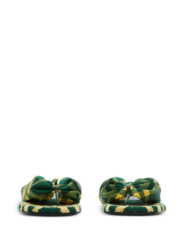 Burberry Check Pool Thong Sandals