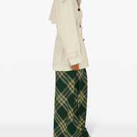 Burberry Double Breasted Belted Trench Coat In White