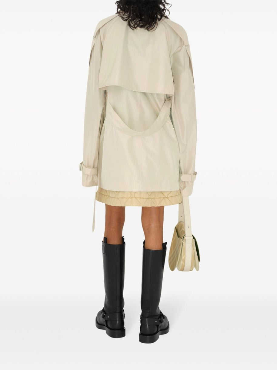 Burberry Short Silk Trench Coat