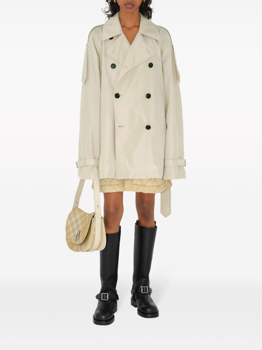 Burberry Short Silk Trench Coat