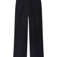 Off White Straight Leg Trousers - Black