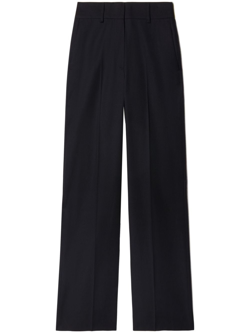 Off White Straight Leg Trousers - Black