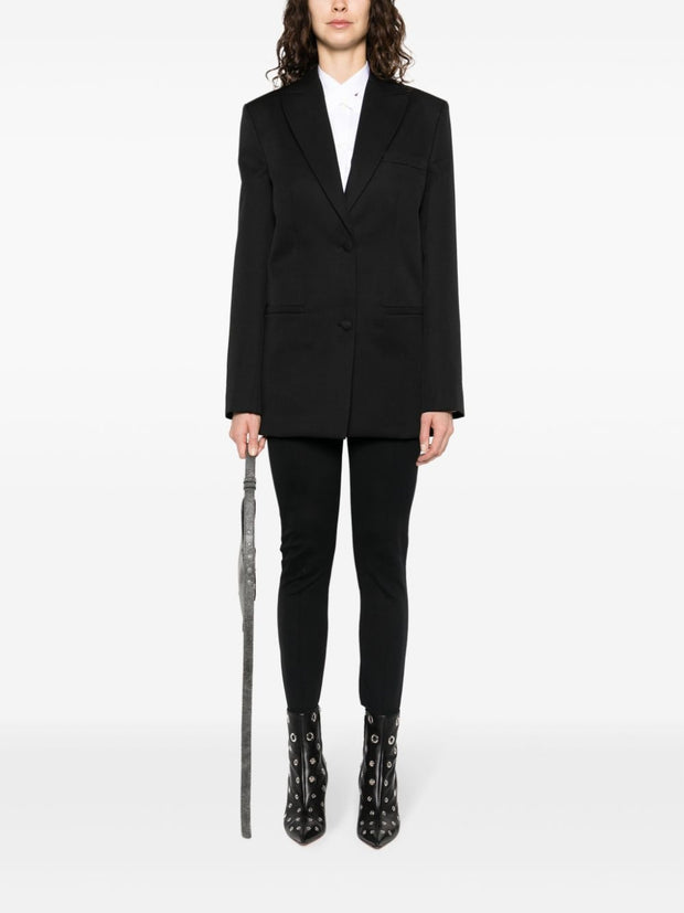 Off White Wool Jacket - Black