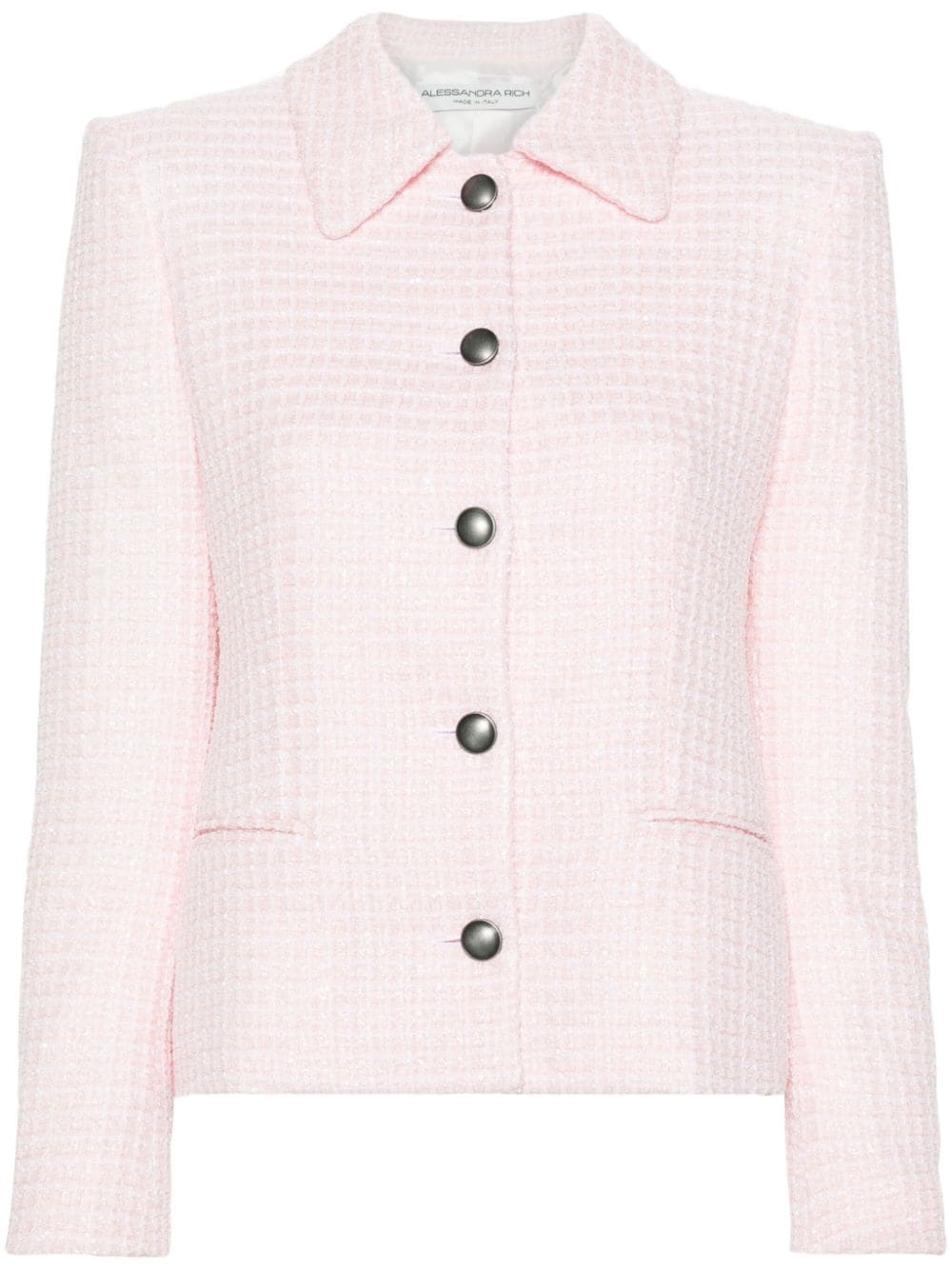 Alessandra Rich Tweed Jacket Powder